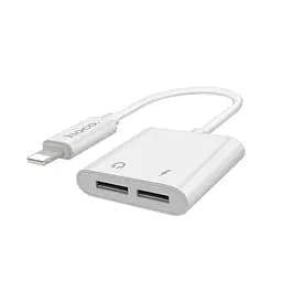 Переходник Hoco LS5 с 1-Lightning-Out выходом - на 2-Lightning-In вход