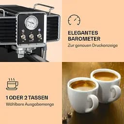Кавоварка Klarstein Gusto Classico 1350 Вт (10035564) - мініатюра 3