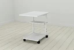 Стол приставной Ferrum-decor Адан 62x40x60 металл Белый ДСП Белый 16мм (FRD-102491)