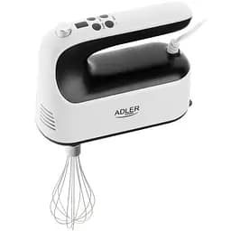 Міксер Adler AD 4229 ручний/ 600Вт/ 9 швидкостей/ Turbo/ контейнер для аксесуарів/ білий