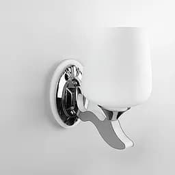 Бра з білим плафоном в хромовому корпусі Line F 86517/1 CH