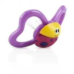 Анатомічна пустушка Nuby Веселі жучки, 0-6 міс., рожевий (5880SFSMpnkbug)