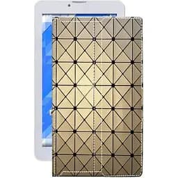Чохол StatusCASE з екошкіри для планшету Pixus Play V4.0.7 3G Золотий ромб