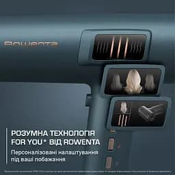 Фен Maestria For you, 1800Вт, 3 режими, дифузор, іоніз-я, хол. обдув, дисплей, синій ROWENTA teh0017495 - мініатюра 4