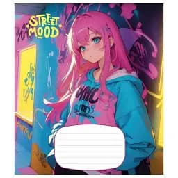 Зошит учнівський Школярик Manga style 024-3272L-3 в лінію 24 аркушів 