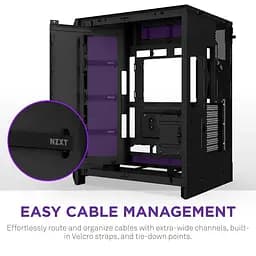 Корпус NZXT H9 Flow RGB Tempered Glass без БЖ Black (CM-H92FB-R1) - мініатюра 8