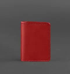 Женский кожаный кард-кейс (визитница) 6.0 красный