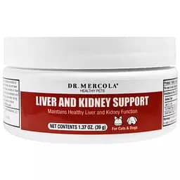 Підтримка печінки та нирок для домашніх тварин Dr. Mercola Liver and Kidney Support for Pets 39 г