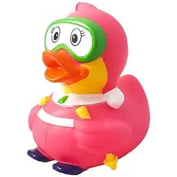 Іграшка для купання FunnyDucks Качка-лижниця, рожева (1635) - мініатюра 2