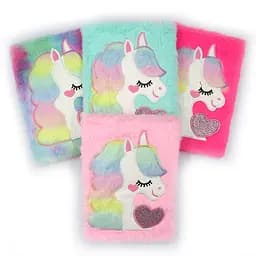 Блокнот пухнастий Єдиноріг, 80 аркушів, клітинка, 80 г/м² (В асортименті)