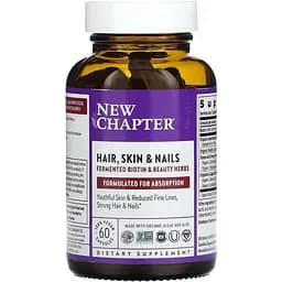 Идеальные волосы, кожа и ногти New Chapter Hair, Skin & Nails 60 гелевых капсул