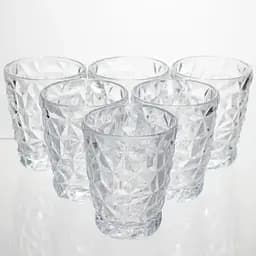 Набор стеклянных стаканов 6 штук 250 мл для сока лимонадов воды коктейлей стаканы стеклянные для напитков Yiwu HP-19-168