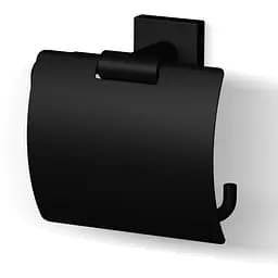 Держатель туалетной бумаги Imprese Bilovec с крышкой black matt 142255B Черный матовый