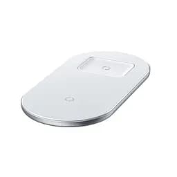 Беспроводное зарядное устройство Baseus Simple 18W 2 in 1 Белый (WXJK-02) - мініатюра 6