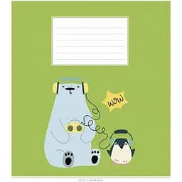Зошит учнівський Школярик Cute copybook, в косу лінію, 12 аркушів, ВД-лак, 30 шт. (012-3212C) - мініатюра 4