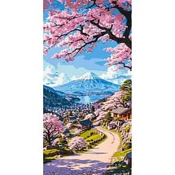 Картина за номерами Краса японської сакури LW5141, 40х80 см