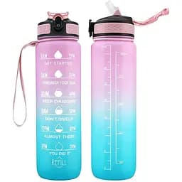 Мотивационная бутылка для воды со временем без BPA Tritan фитнес спорт прогулка rwb 1 л