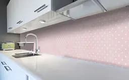Кухонний фартух У білий вініловий Горошок для кухні 65х250 см Фони Абстракція Рожевий Happy Pocket Z183899 - мініатюра 5