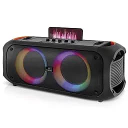 Портативна колонка Real-El X795 Boombox 70W Bluetooth, Echo Karaoke, TWS, RGB, чорна