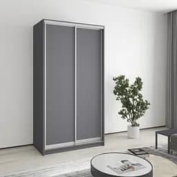 Шафа-купе дводверна MebelStar Стандарт AL 2ДСП 110x45x210 см Антрацит (MBS-2253)