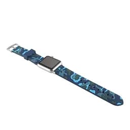 Ремінець Creasted для годинника Apple Watch 42 мм 44 мм силіконовий з пряжкою, Camouflage with blue - мініатюра 4