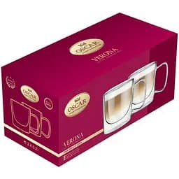 Чашка термостійка Oscar Verona, з подвійними стінками, 200 мл, 2 шт. (OSR-0002/2*200s) - мініатюра 3