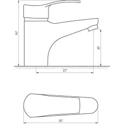 Змішувач для умивальника Globus Lux Queensland GLQU-0222 (9422) - мініатюра 6