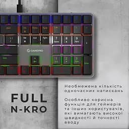 Клавіатура GamePro MK145R Red Switch Low Profile Dark Gray (MK145R) - мініатюра 11