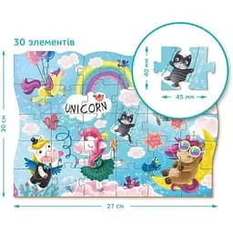 Дитячі пазли DoDo Toys Пригоди єдиноріжків 30 елементів (300416) - мініатюра 4