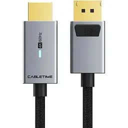 Кабель DisplayPort для HDMI Cable 4K/60HZ PVC с nylon jacket with led