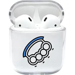 Прозорий силіконовий чохол Apple AirPods - Кастет (KAP1214)
