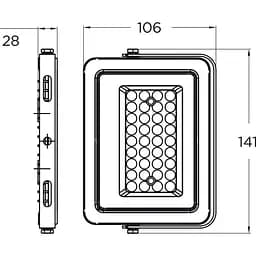 Прожектор Eurolamp LED з радіатором чорний (LED-FL-50(B)) - мініатюра 3