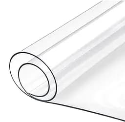 Мягкое стекло силиконовая скатерть на стол Soft Glass Защита для мебели (3.8х1.4 м) толщина - 1.5мм Прозрачное