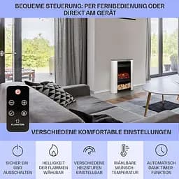 Електричний камін Klarstein Studio 5 Arc 40 м² (10038400) - мініатюра 4