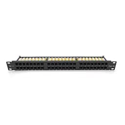 Патч-панель Ritar 48 портів UTP DUAL кат 5E 19" 1U неекранована чорна (73-00404)