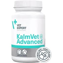 Vet Expert KalmVet Advanced КалмВет Едвансд (60 капс. Twist off) — харчова добавка, що зменшує симптоми стресу у котів і собак