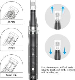 Ручка для мікроголки, електрична ручка PELCAS Derma Pen Акумуляторна регульована швидкість Dermapen мікроголки - мініатюра 3