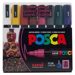 Набор маркеров Uni Posca Dark Color 1.8-2.5 мм 8 шт. (PC-5M DARK COLOR 8C)