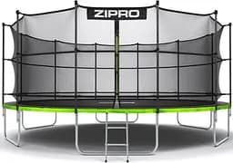 Батут із внутрішньою сіткою Zipro Jump Pro 16 футів 496 см чорно-зелений (5902659840707)