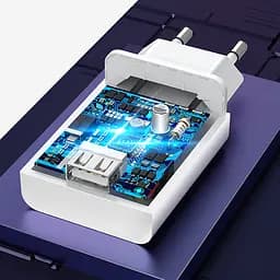МЗП USAMS US-CC083 T22 Single USB QC3.0 Travel Charger (EU) Білий - мініатюра 3