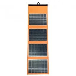 Сонячна панель трансформер зарядка від сонця фотоелектрична Solar Panel на 2 USB GDTimes GD-ZD0620 20Вт - мініатюра 2