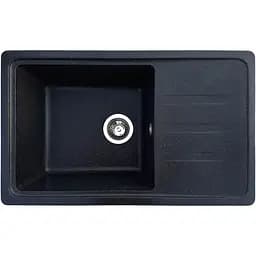 Гранітна кухонна мийка Romzha Trei 71 Antracit (902) з крилом