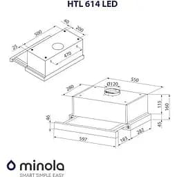 Витяжка телескопічна Minola HTL 614 I LED - мініатюра 7