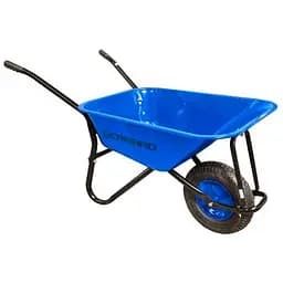 Тачка строительная Gerrard WB6405-P одноколесная голубая (133787)