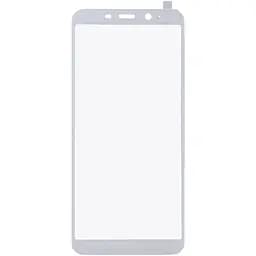 Защитное стекло Color для Meizu 16th (полного покрытия) белая рамка