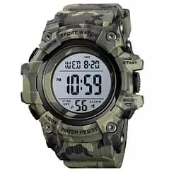 Часы мужские спортивные Skmei 1552 Зеленый камуфляж