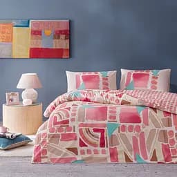 Постільна білизна Holden Pink Ранфорс / простирадло на резинці Tac pbe0051635