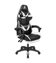Крісло геймерське Kruger & Matz GX-150 з підставкою для ніг Black/White - мініатюра 7