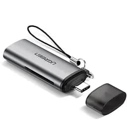 Считыватель флеш-карт Ugreen USB Type-C 3.1 to TF/SD CM184 Gray (50704)