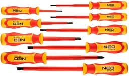 Отвертки диэлектрическая, SL,PH, сталь S2, набор 9шт Neo Tools hoz0014083